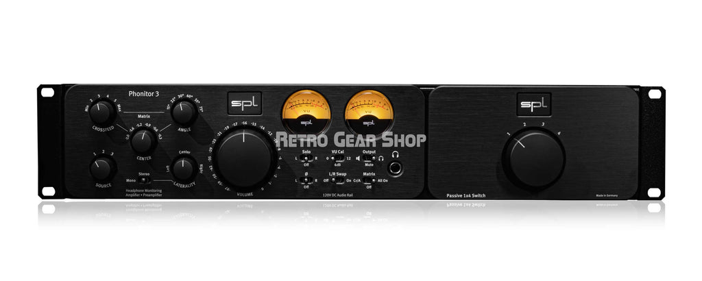 SPL Audio Phonitor 3 Headphone Amp, and Monitoring Controller + Expansion Rack Front