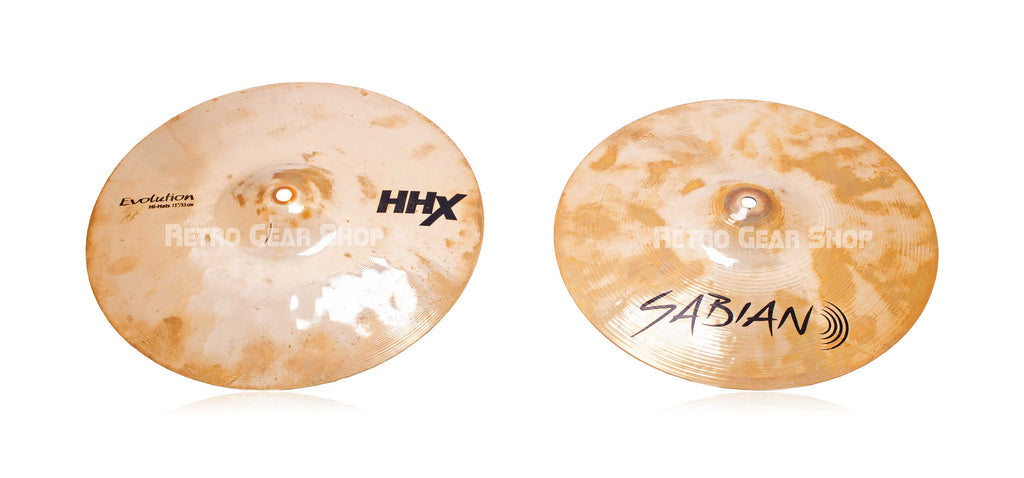 Sabian 13" HHX Evolution Hi-Hats Cymbals Pair Top