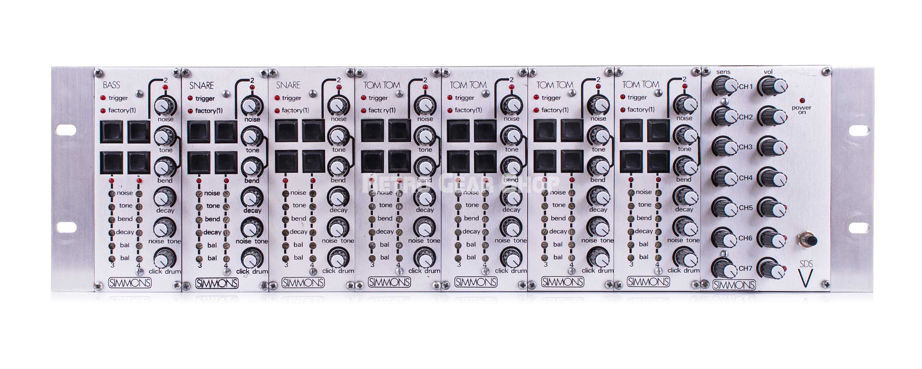 Simmons SDS-V with 7 Modules + Midi Vintage Rare Analog Drum Synth