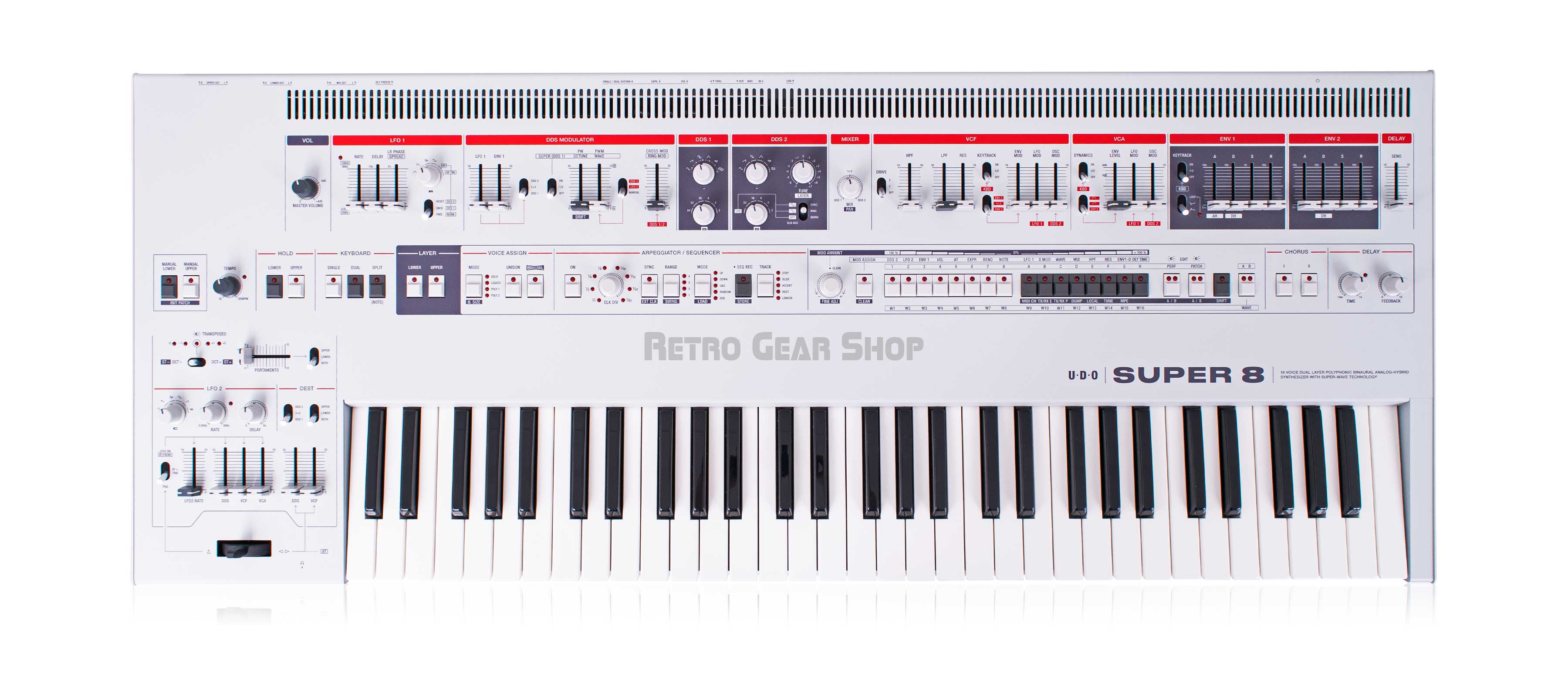 UDO Audio Super 8 16-voice Polyphonic, Bi-timbral Analog-hybrid