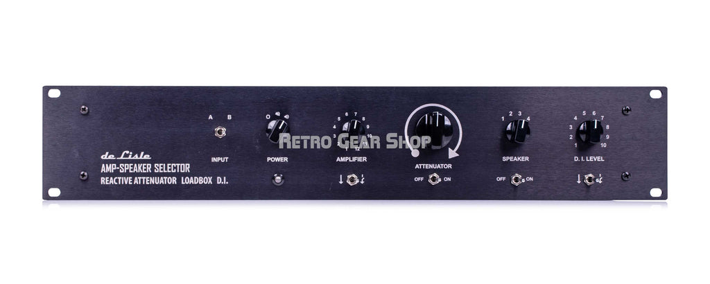 de Lisle Amp-Speaker Selector 12x4 with Reactive Attenuator Dual Input Front