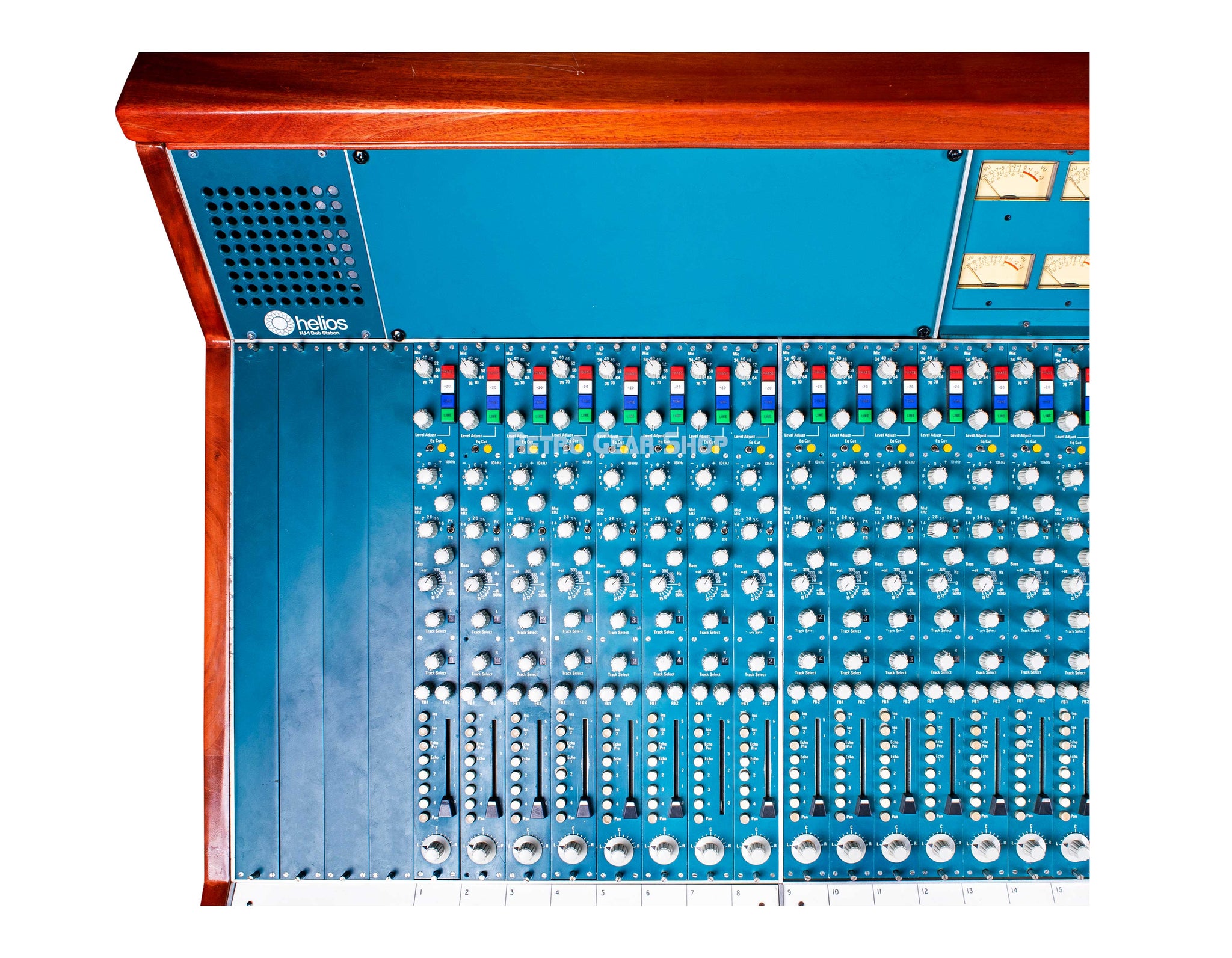 Console Machine Rivista Helios HJ-1 Dub Station 20-Channel Mixing Console Blue Vintage Rare ...