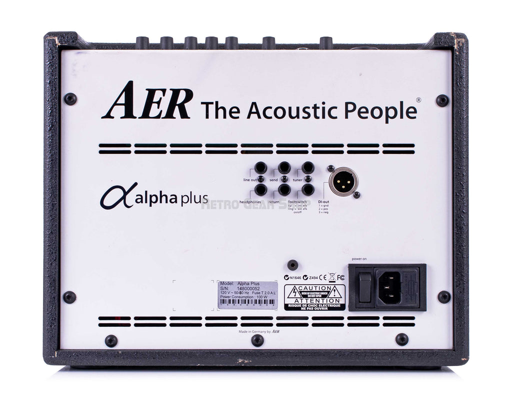 AER Alpha-Plus 50W Acoustic 1x8 Combo Amp Rear