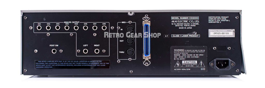 Akai CD3000i Rear