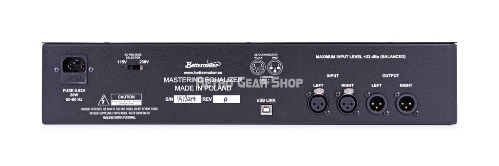 Bettermaker Mastering Equalizer Rear