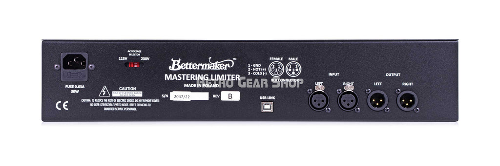 Bettermaker Mastering Limiter Rear