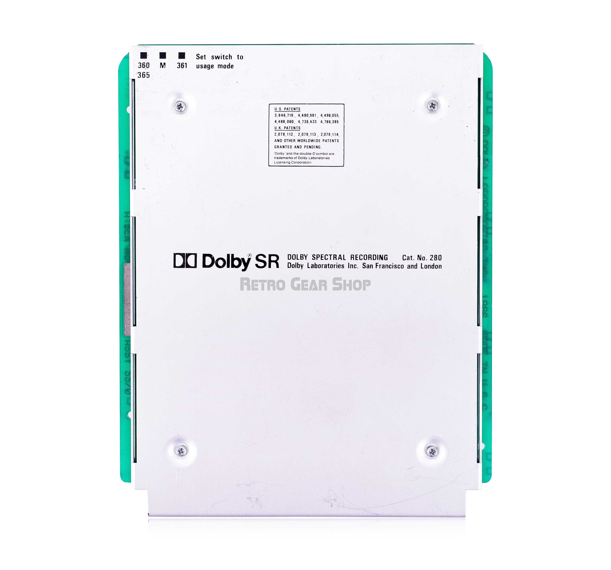 Dolby SR Cat280 Cards Top