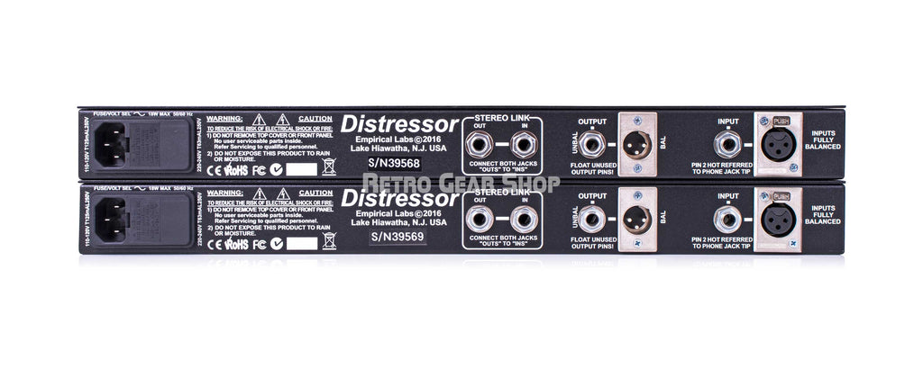 Empirical Labs Distressor EL8X Rear