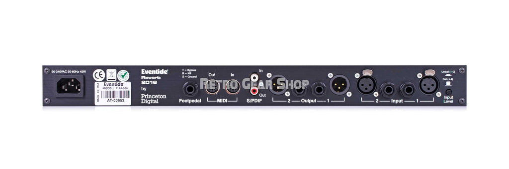 Eventide Reverb 2016 Stereo Reverb Processor Rear