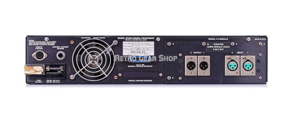 Eventide SP-2016 Rear