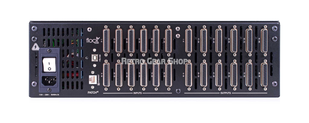 Flock Audio Patch XT 192-point Digitally Controlled Analog Patchbay Rear