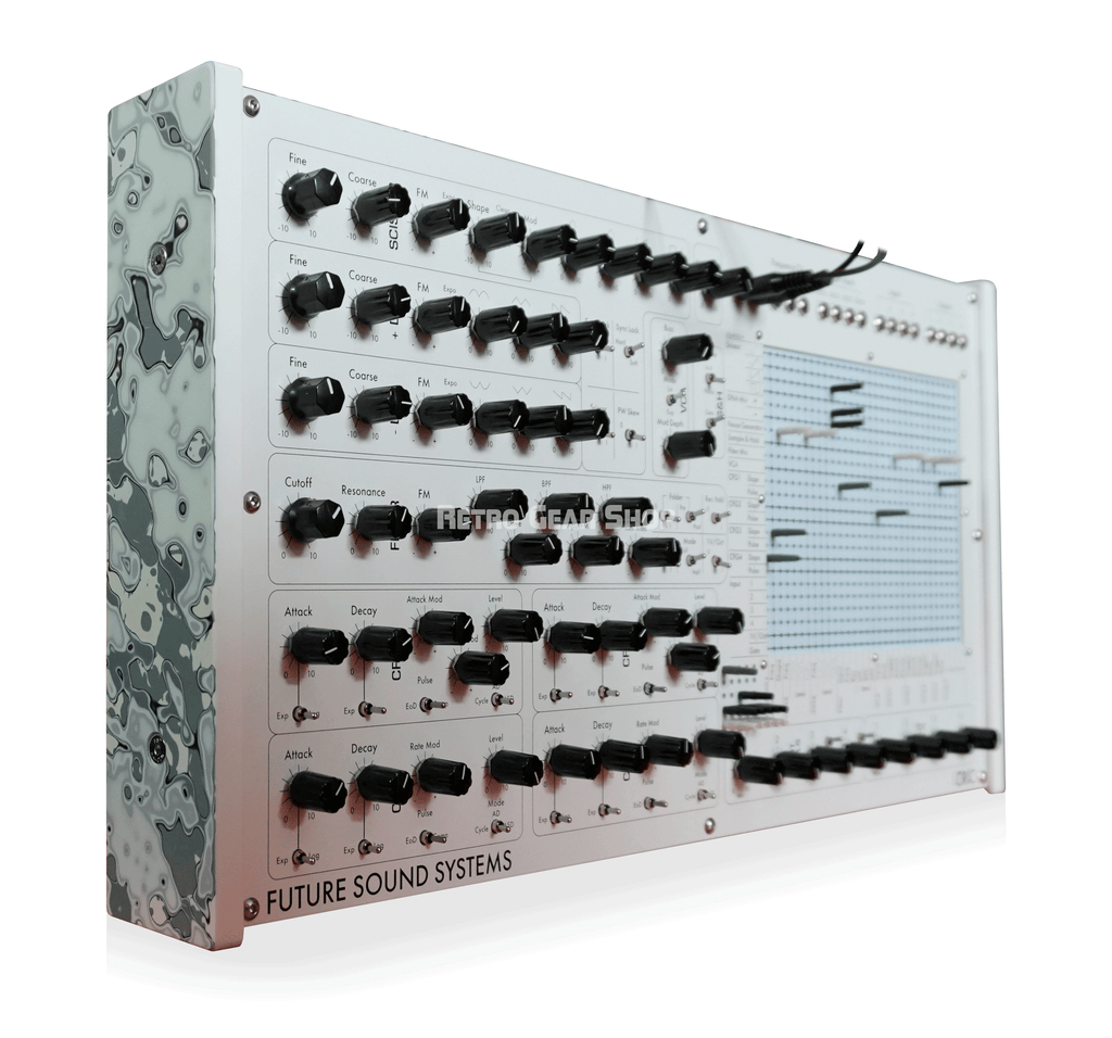 Future Sound Systems FSS Cric Electronic Music Synthesizer Greyscale Angle