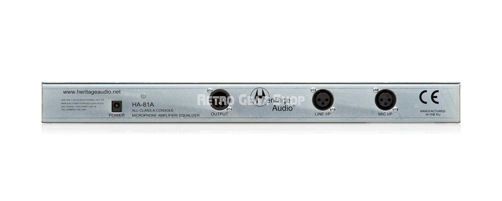 Heritage Audio HA 81A Rear