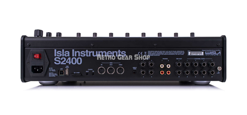 Isla Instruments S2400 Rear