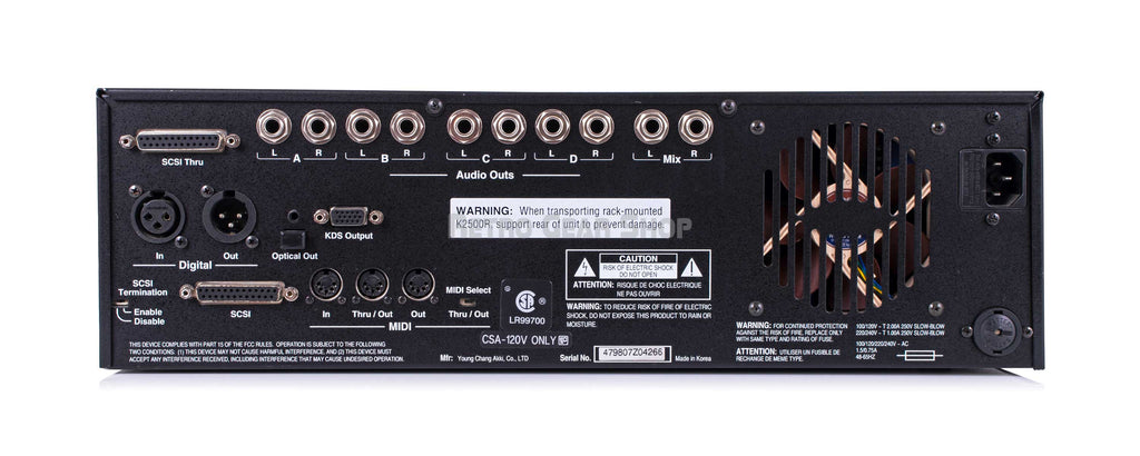 Kurzweil K2500R Rear