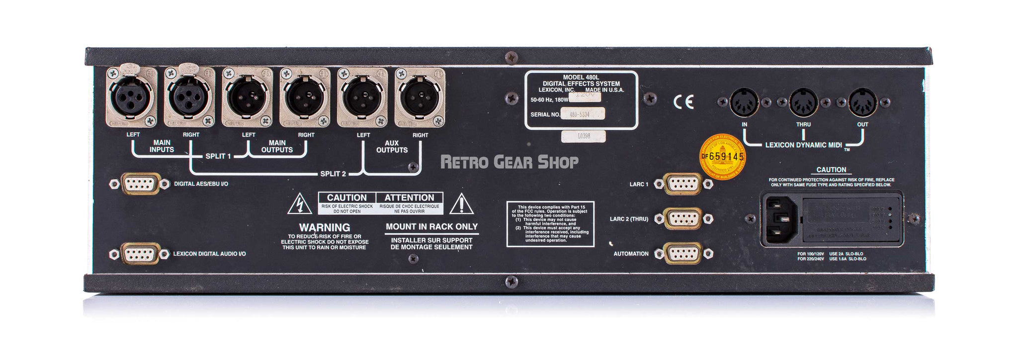 Lexicon 480L Larc Vintage Rare Digital Rack Effect Reverb Unit Retro