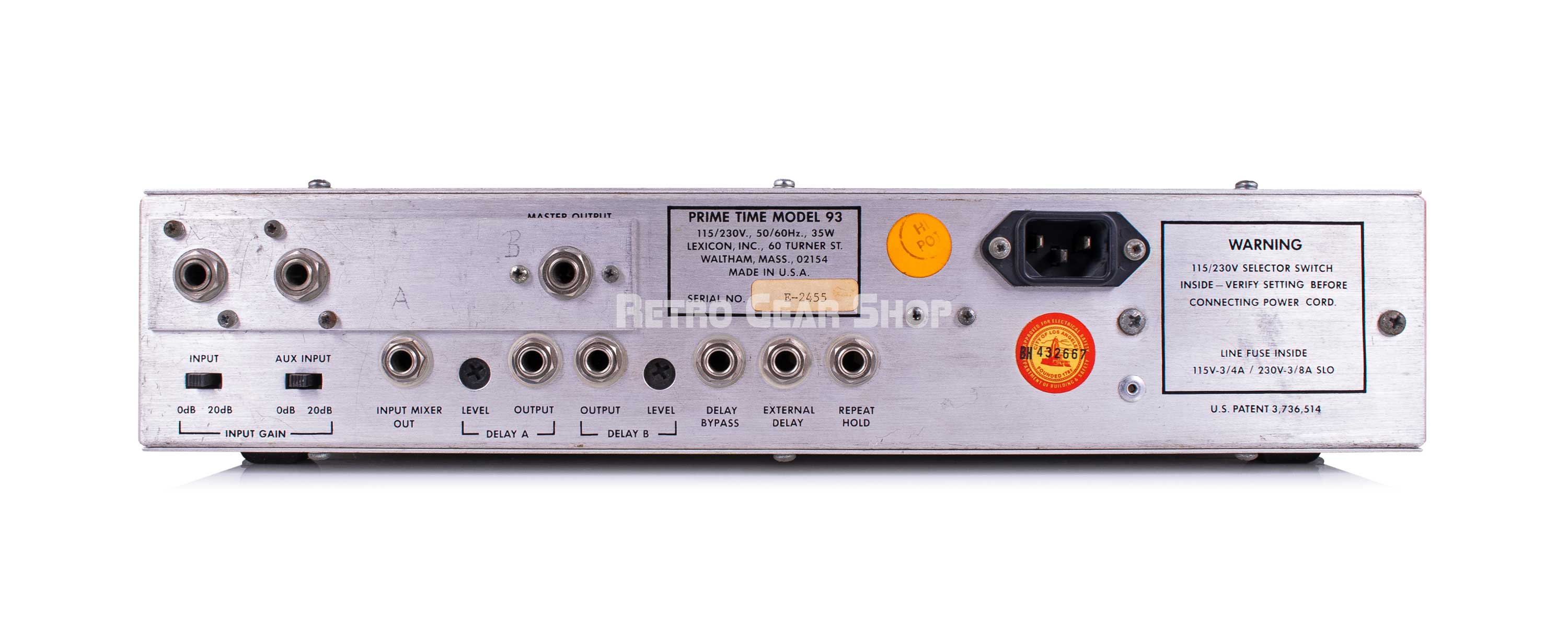 Lexicon Prime Time Digital Delay Model 93 Vintage Rack Effect