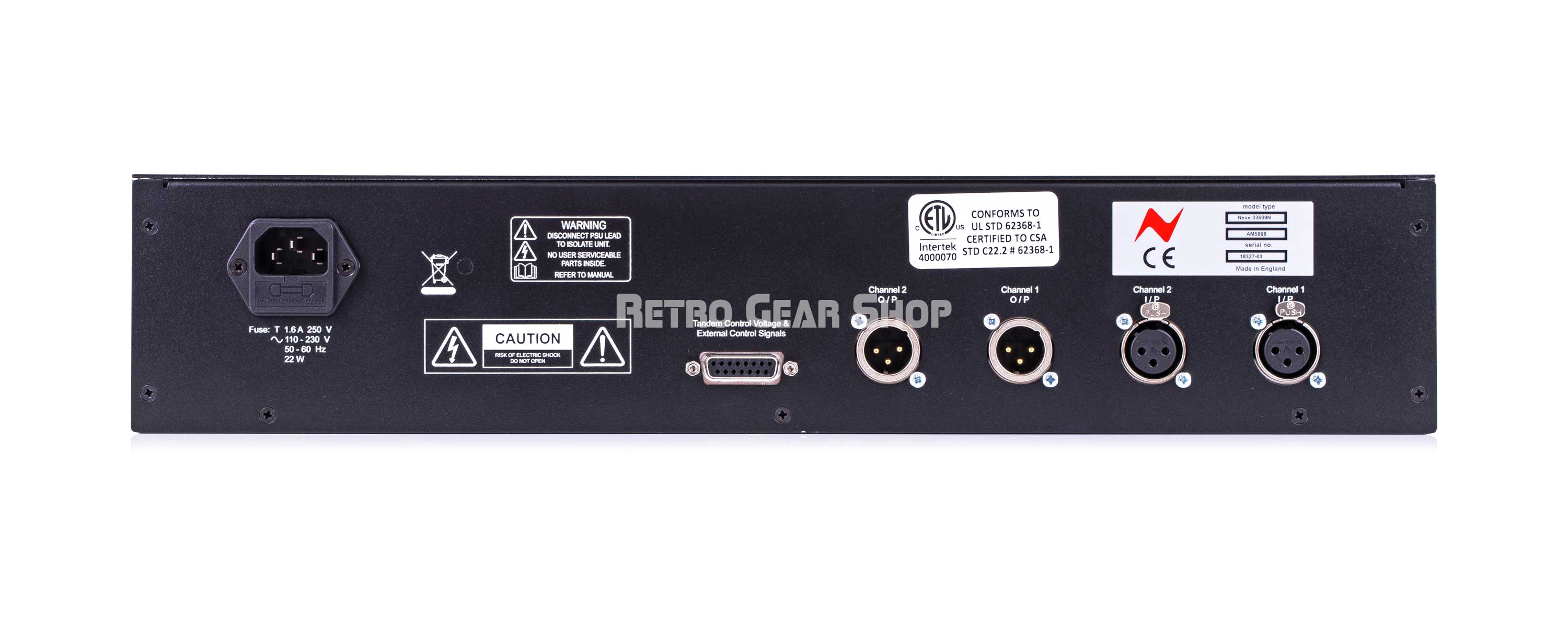 Neve 33609/N Discrete Precision Stereo Compressor Limiter