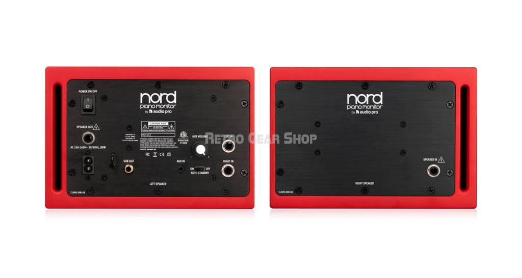 Nord Piano Monitors V2 Pair System Rear