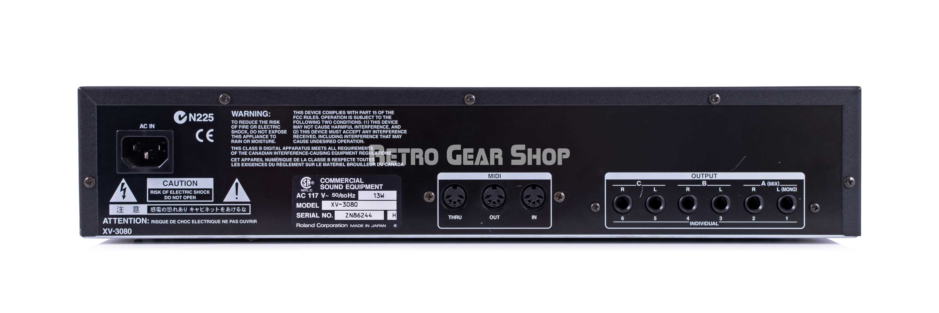 Roland XV-3080 128-Voice Synth Rackmount Synthesizer Vintage