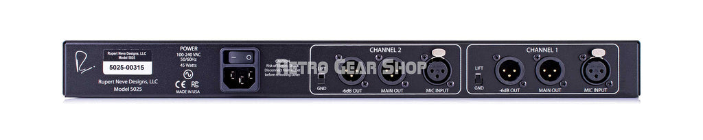 Rupert Neve Designs 5025 Rear