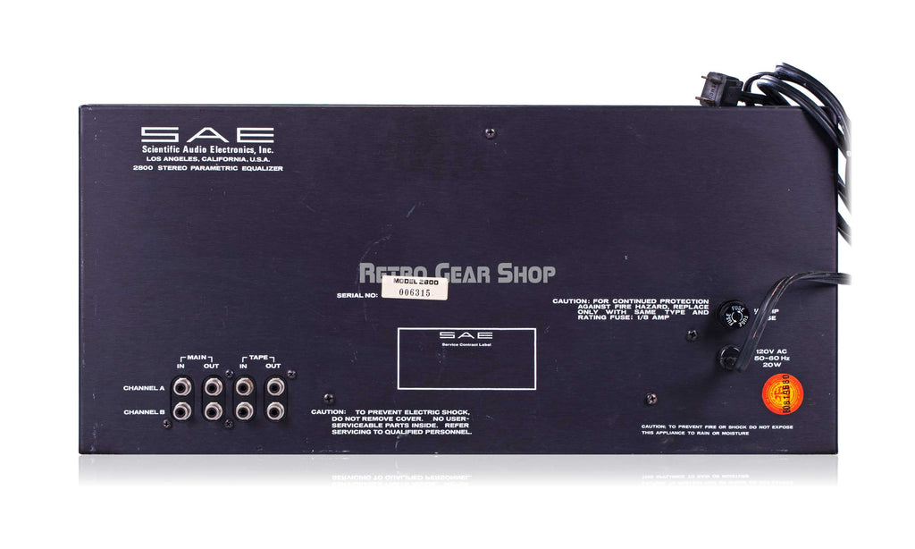 SAE 2800 Rear