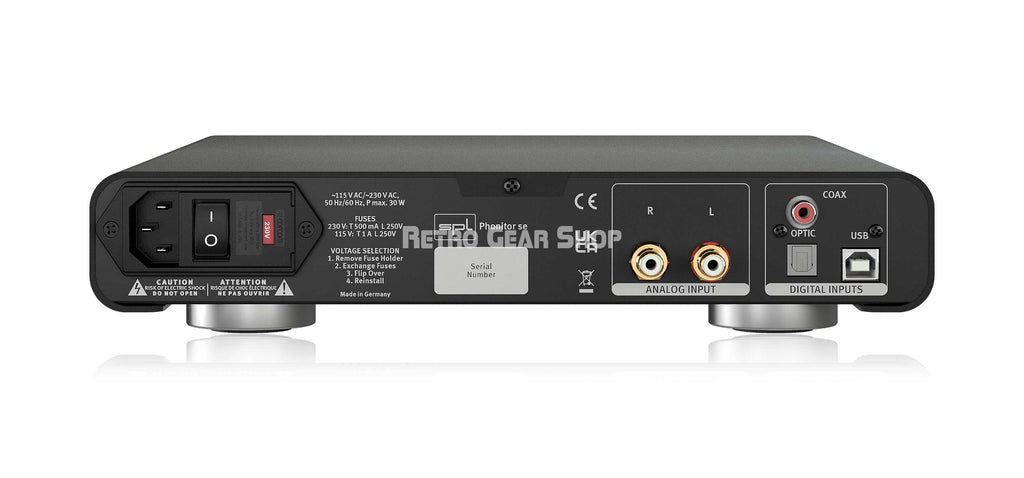 SPL Audio Phonitor se Headphone Amplifier + DAC768xs Black Rear