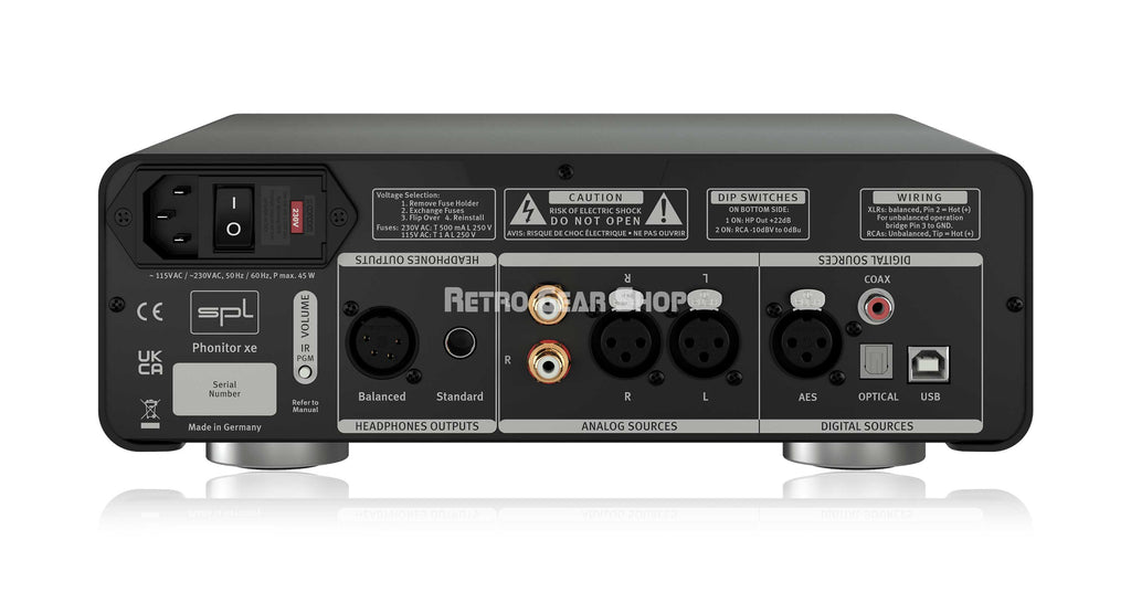 SPL Audio Phonitor xe Headphone Amplifier + DAC786 Silver Rear