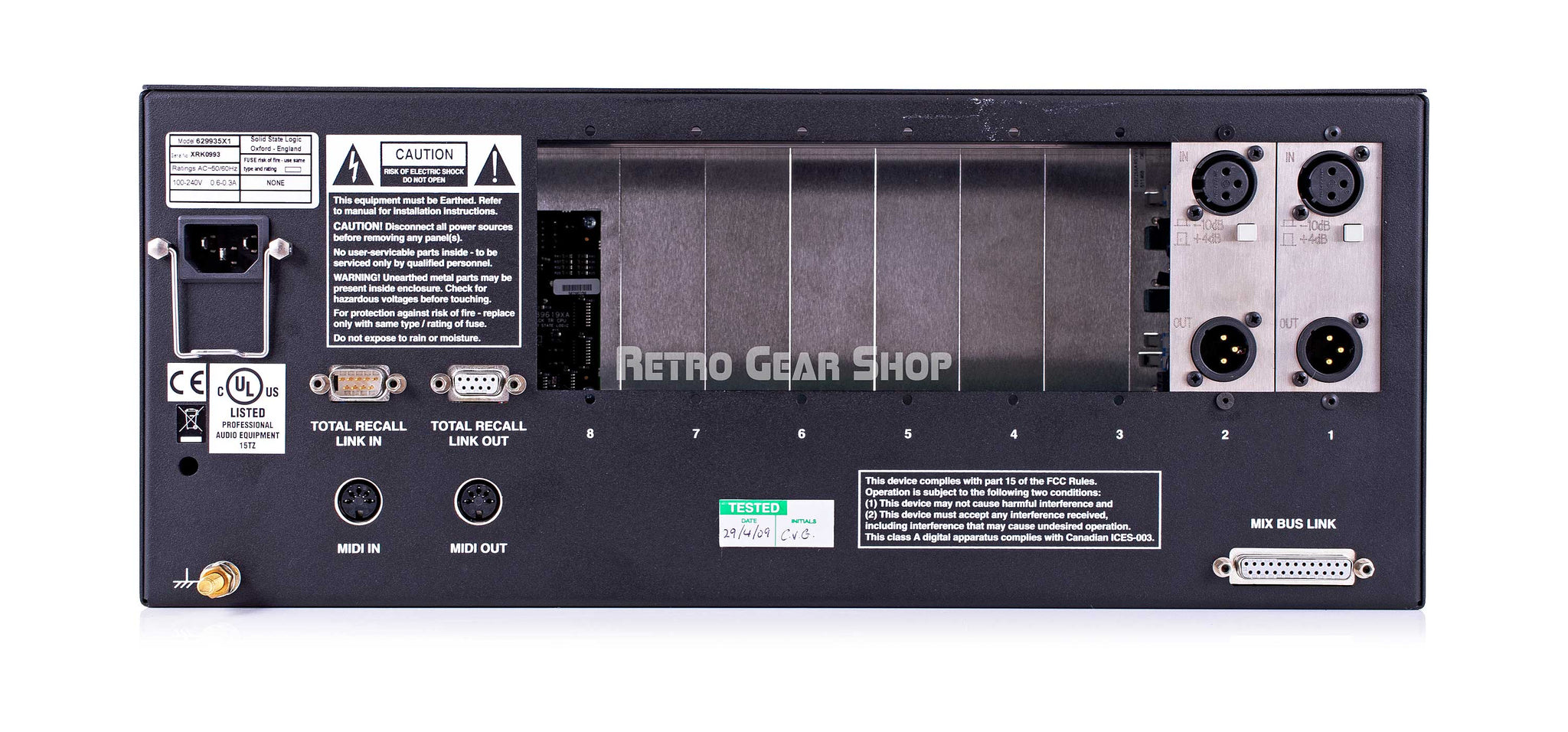 SSL X-Rack 8 Space and 2 XR425 EQ Solid State Logic Equalizer – Retro ...