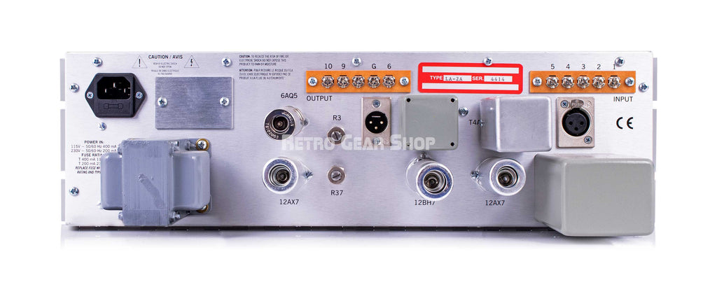Universal Audio Teletronix LA-2A Rear