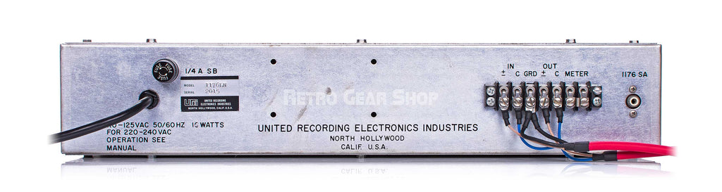 Urei Universal Audio 1176LN Rev. D Rear