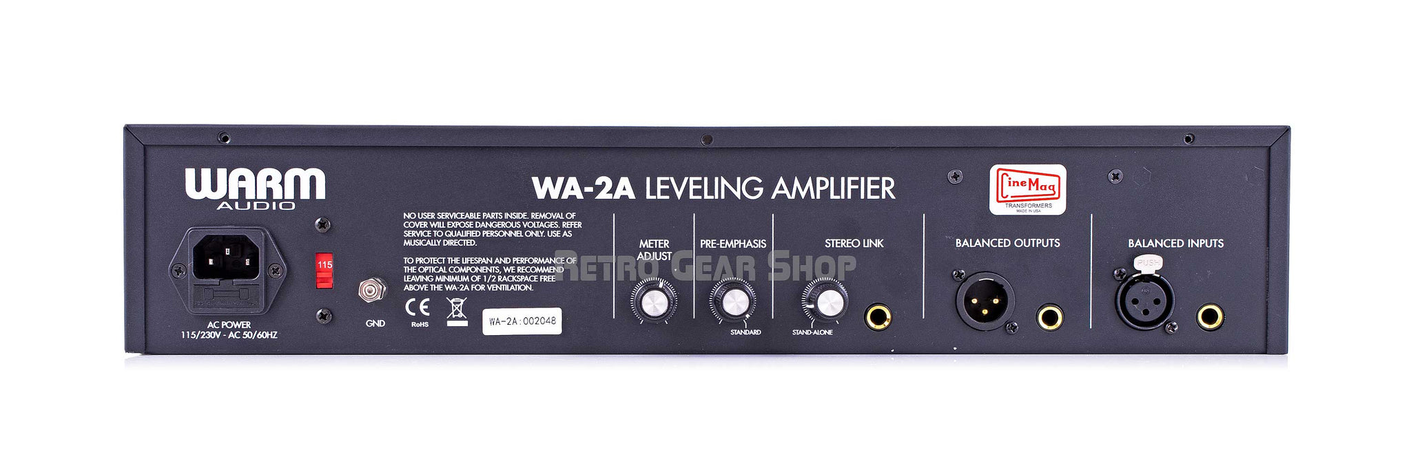 Warm Audio WA-2A Rear