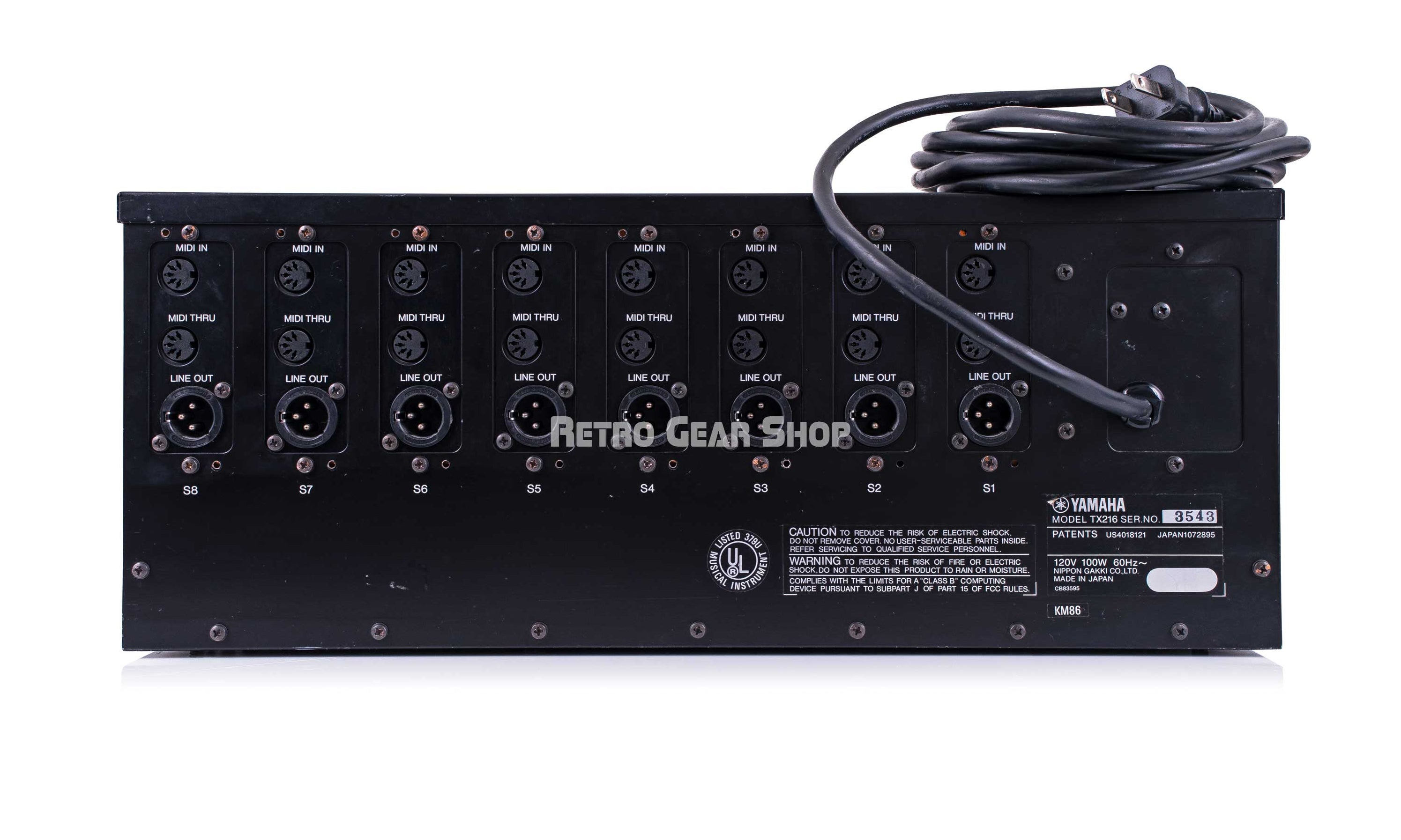 Yamaha TX816 Midi Rack 8Module Synthesizer Vintage Rare Synth Retro