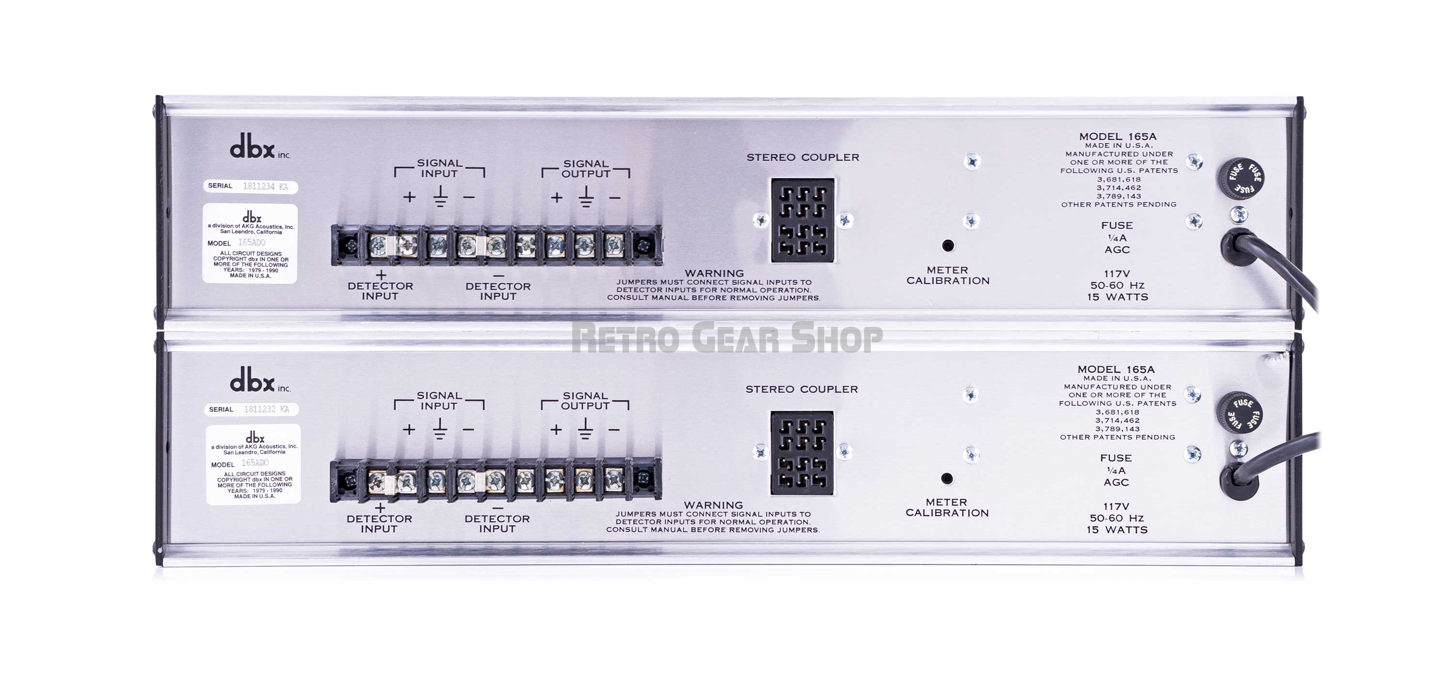 dbx 165A Stereo Pair Compressor Limiter with Original Box Vintage