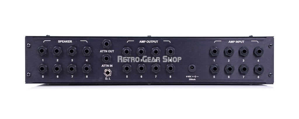 de Lisle Amp-Speaker Selector 8×8 with Reactive Attenuator Single Input Rear