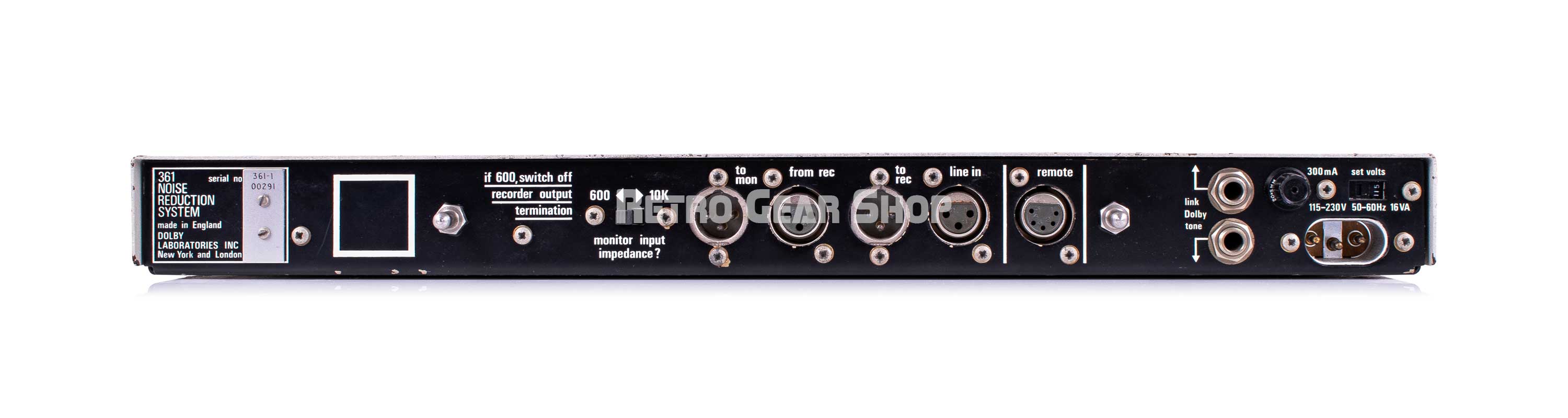 Dolby 361 Processor with Cat 22 Dolby A Noise Reduction Card Vocal