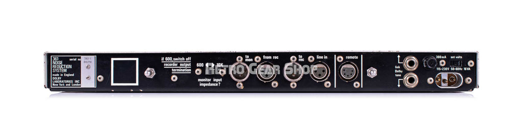 Dolby 361 Rear