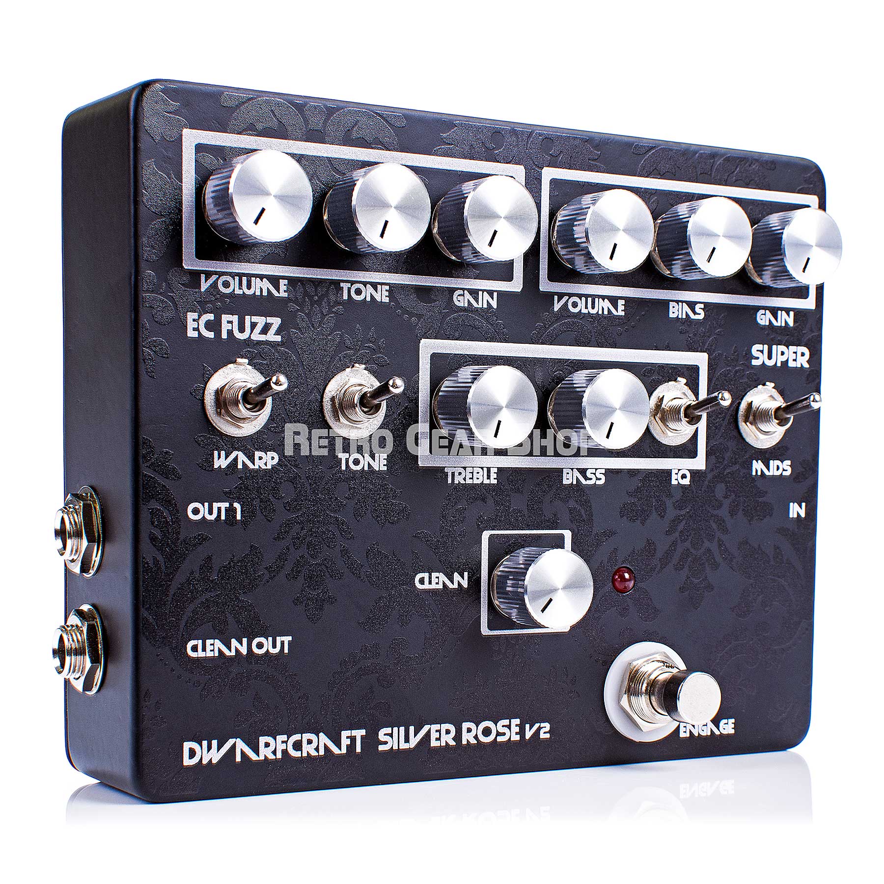 Dwarfcraft Devices Silver Rose V2 Fuzz Guitar Effect Pedal– Retro
