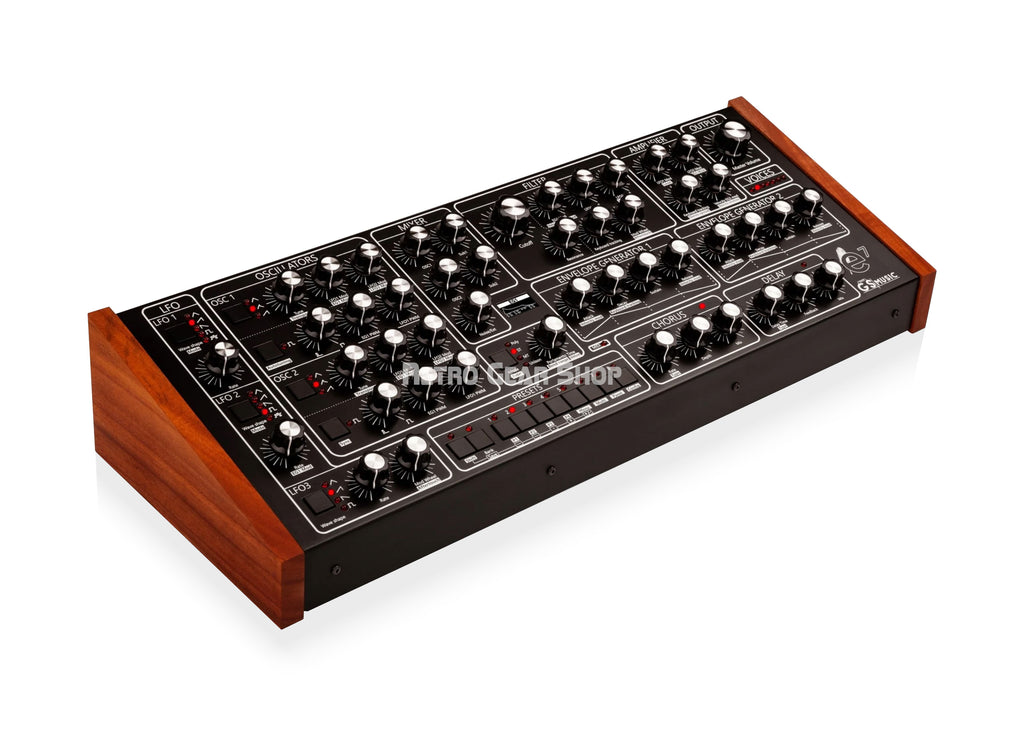 GS Music e7 Black Red Top Left