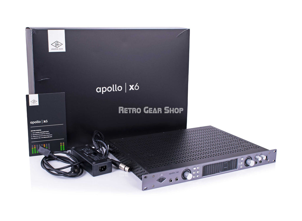 Universal Audio Apollo X6 Gen 2 Essentials+ Top Left Box Accessories