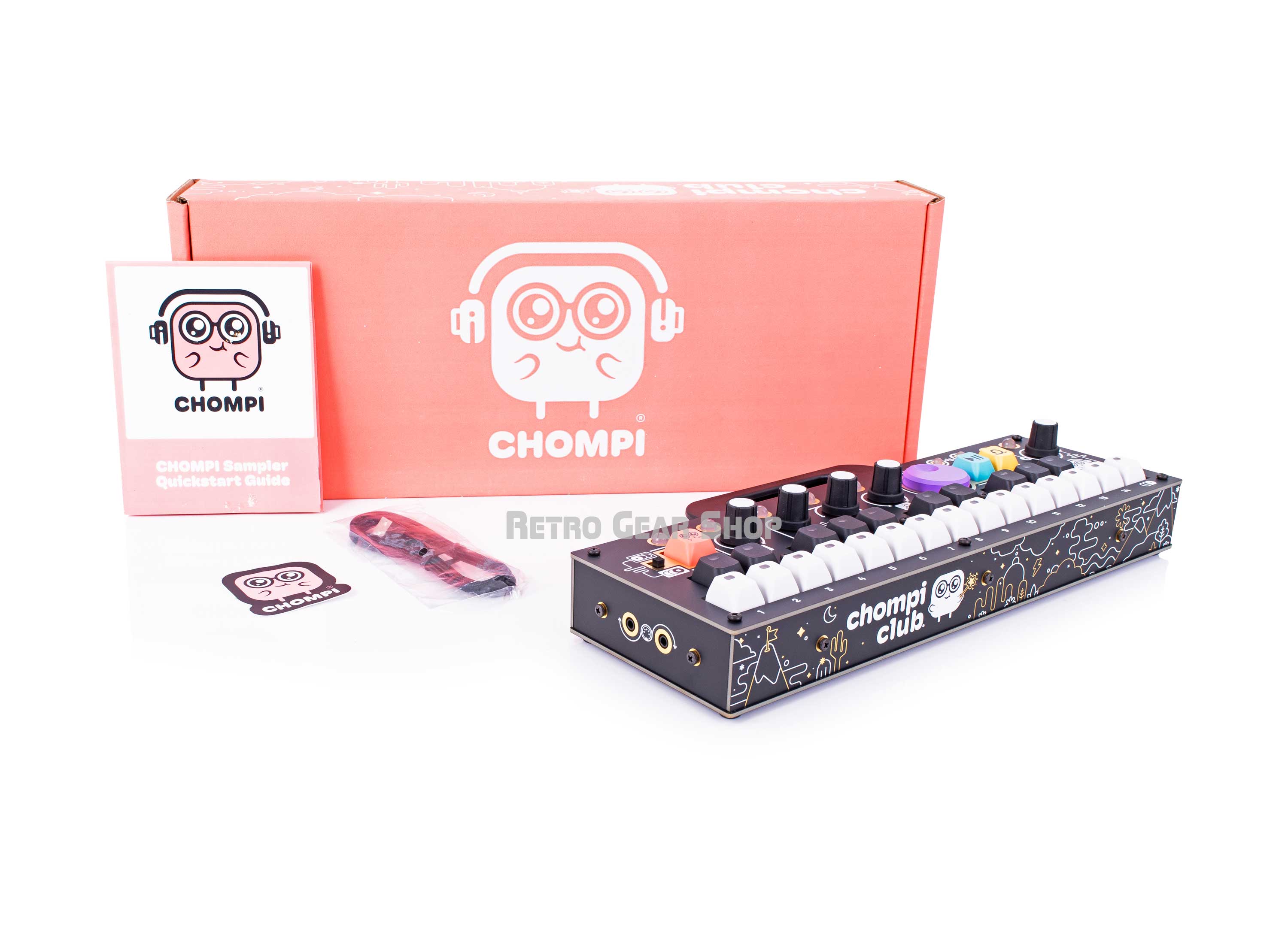 Chompi Club CHOMPI Sampler + Tape Music Instrument Classic Black
