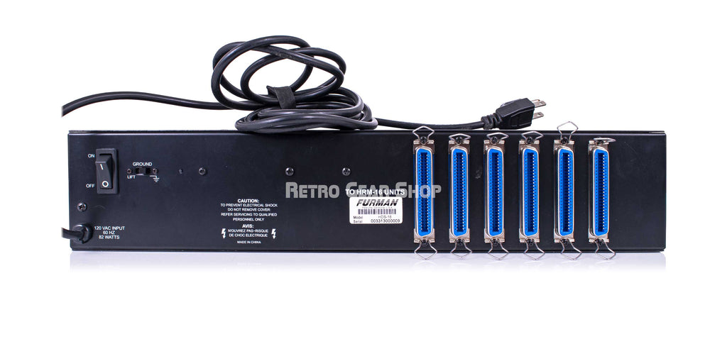 Furman HDS-16 Headphone/Audio Distribution System and Furman HRM-16 Headphone Remote Mixers Rear