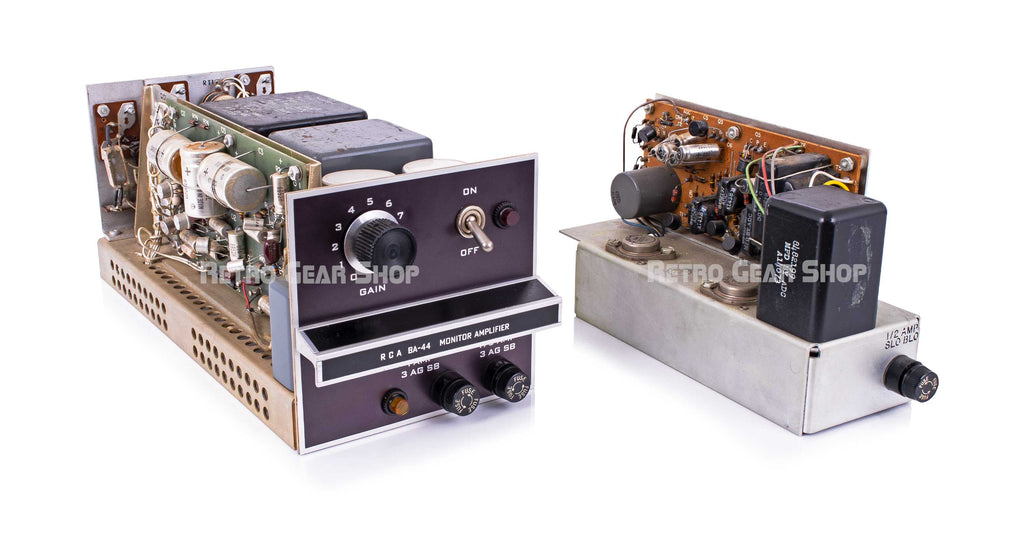 RCA BA-44 Monitor Amplifer with RCA BA-78A Cue Amplifier Right