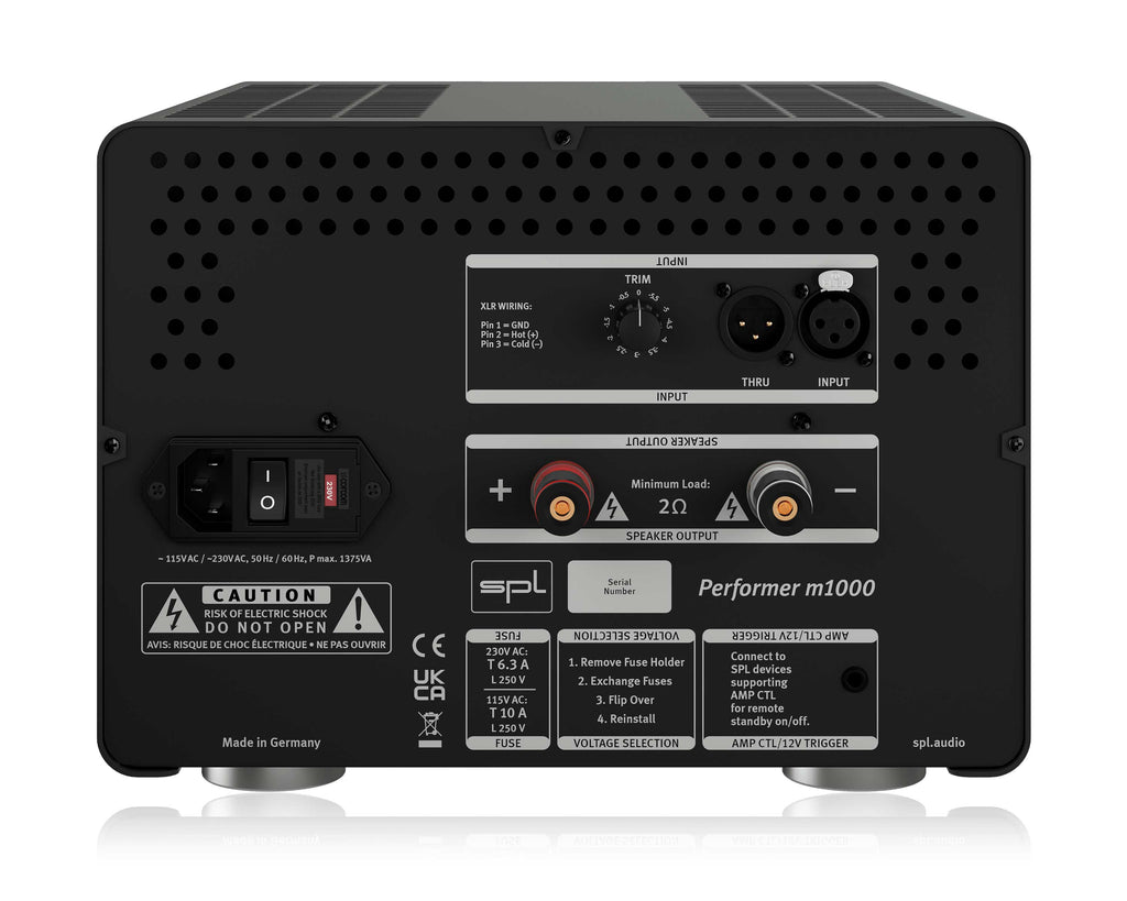 SPL Audio Performer m1000 Monoblock Power Amplifier Silver Rear