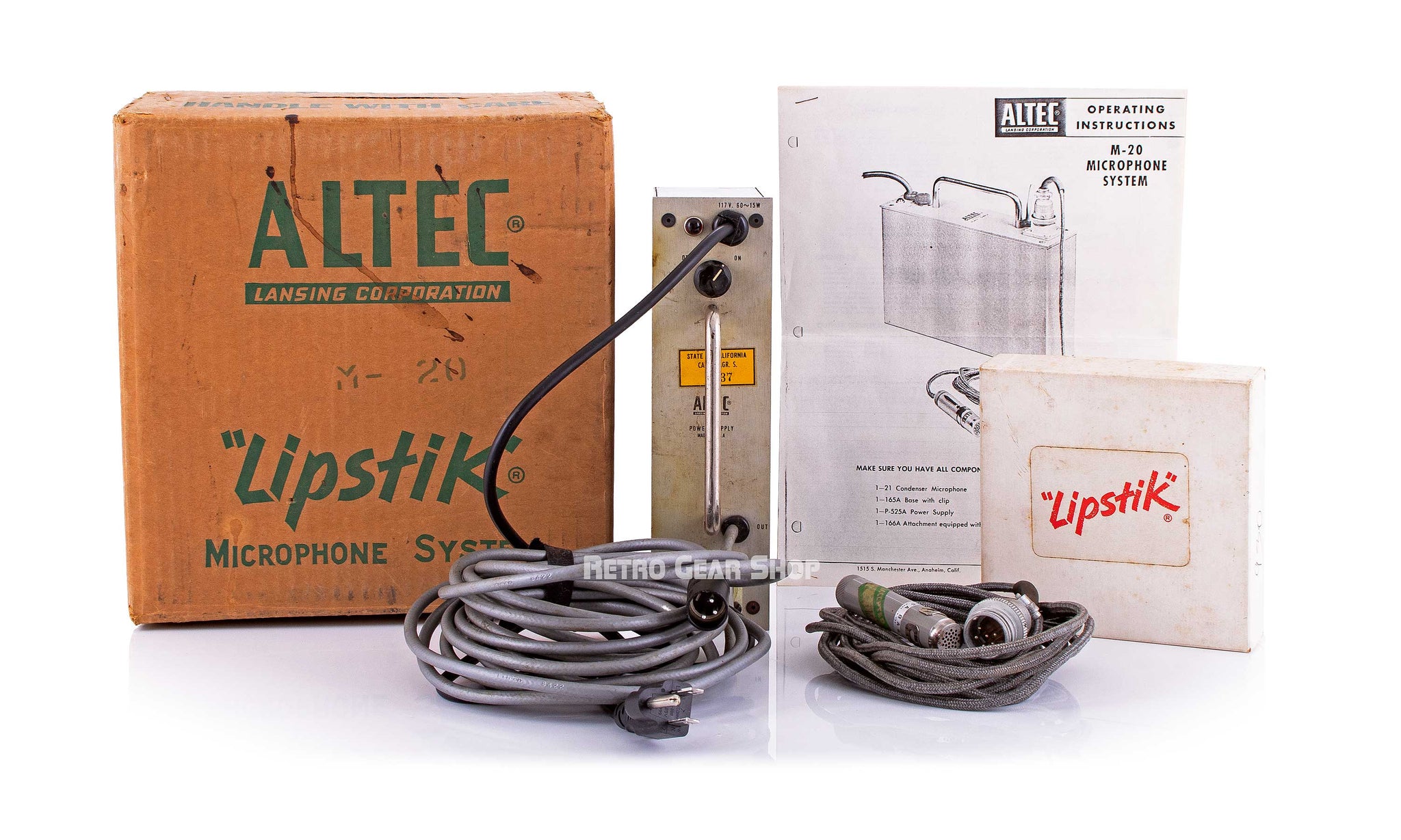 Altec Merch Altec M20 Mic Microphone System Lipstick Original Box Vintage Rare ...