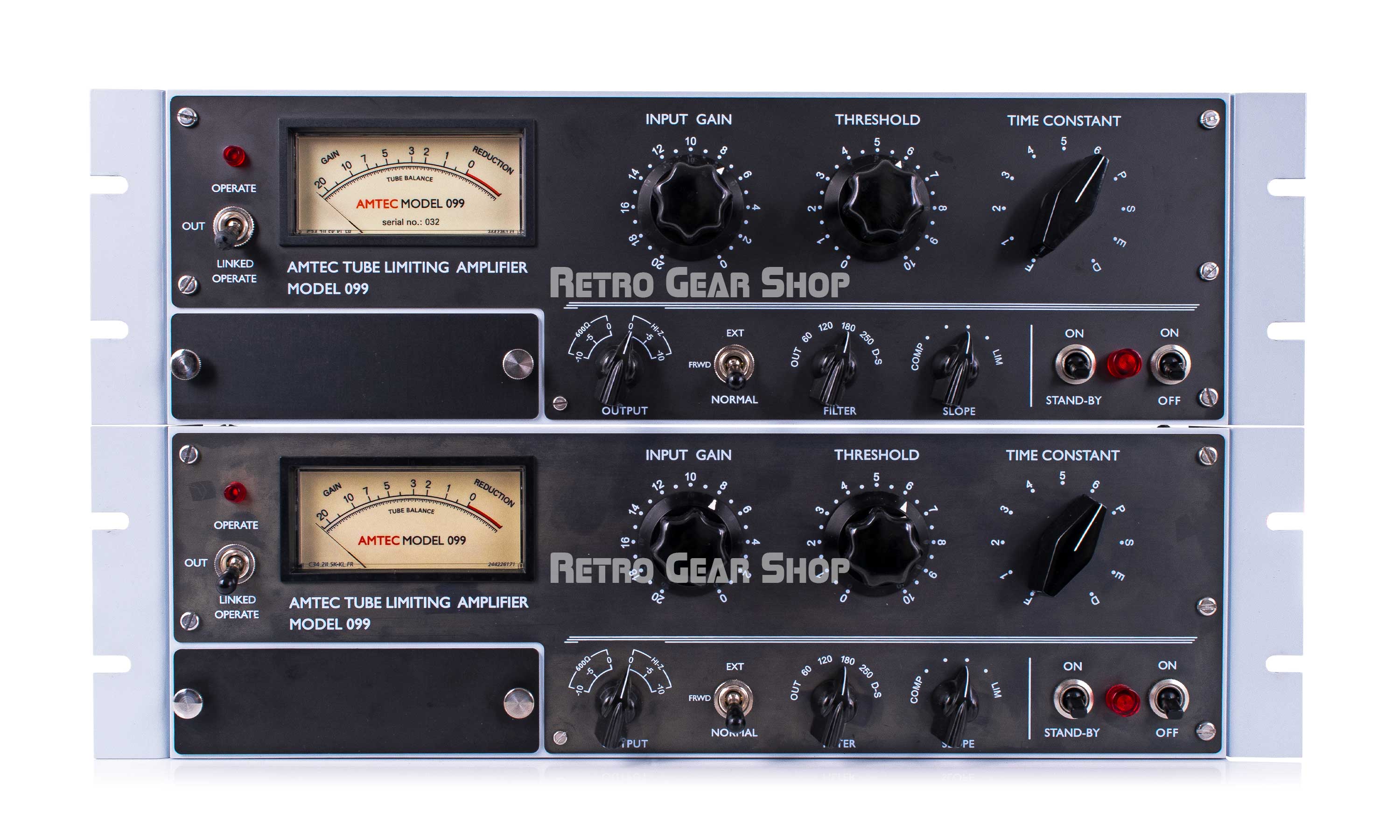 Amtec Model 099 Vari-Mu Tube Compressor Matched Stereo Pair– Retro
