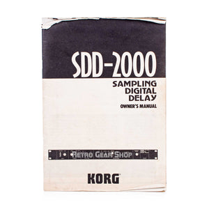 Korg SDD-2000 Manual