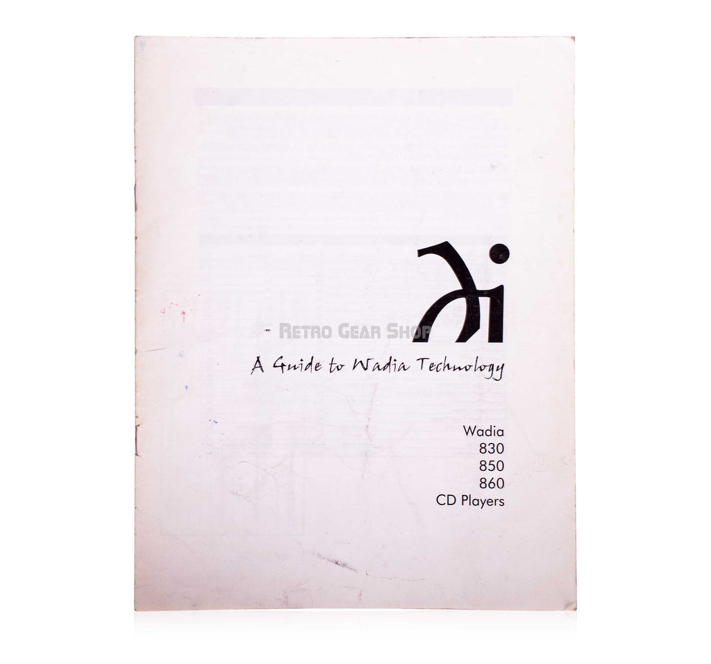 Wadia Digital 850 Manual