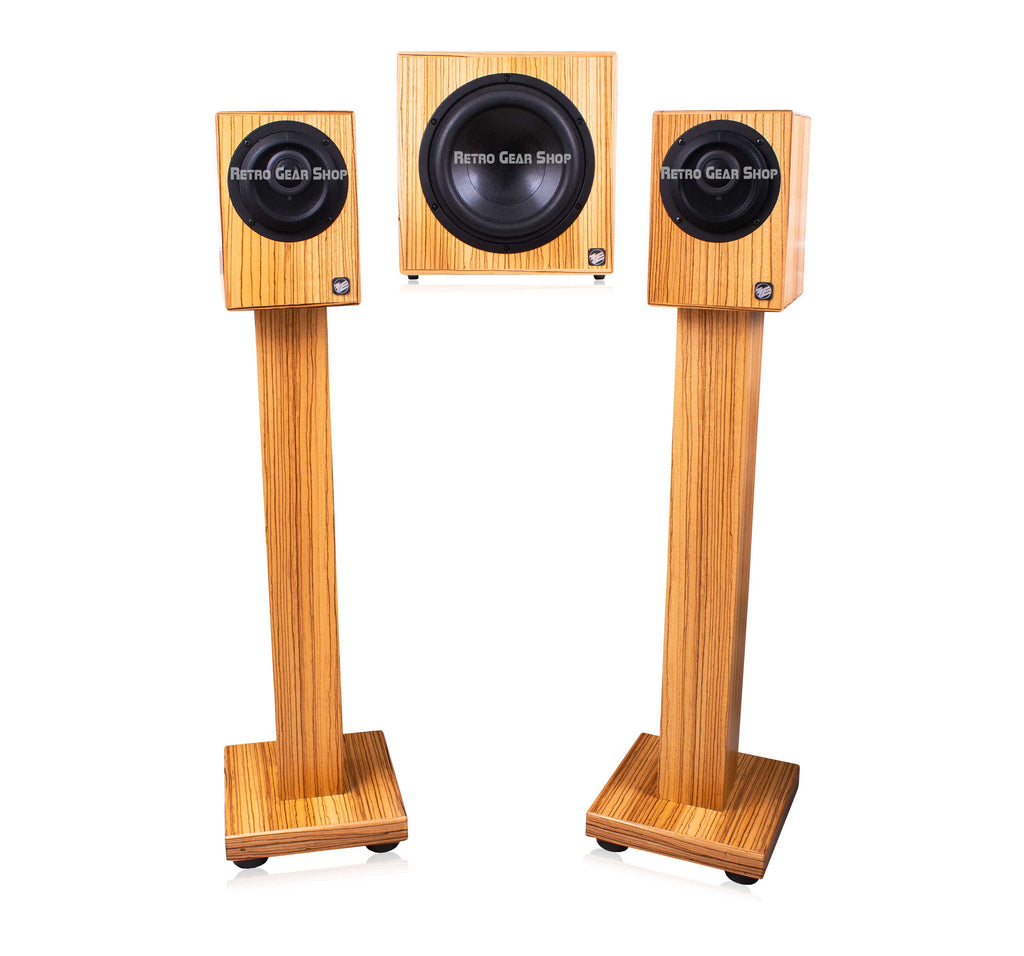 Geithain RL906 Pair Basis 11K Zebrawood Group Stands