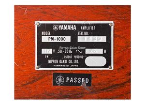 Yamaha PM-1000 with Altec 15888 Serial Badge